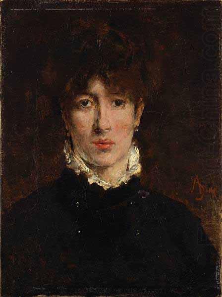 A portrait of Sarah Bernhardt, Alfred Stevens